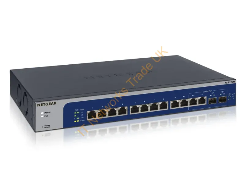 XS512EM-100EUS - Netgear XS512EM Managed L2 10G Ethernet (100/1000/10000) 1U Blue, Grey Network Switch