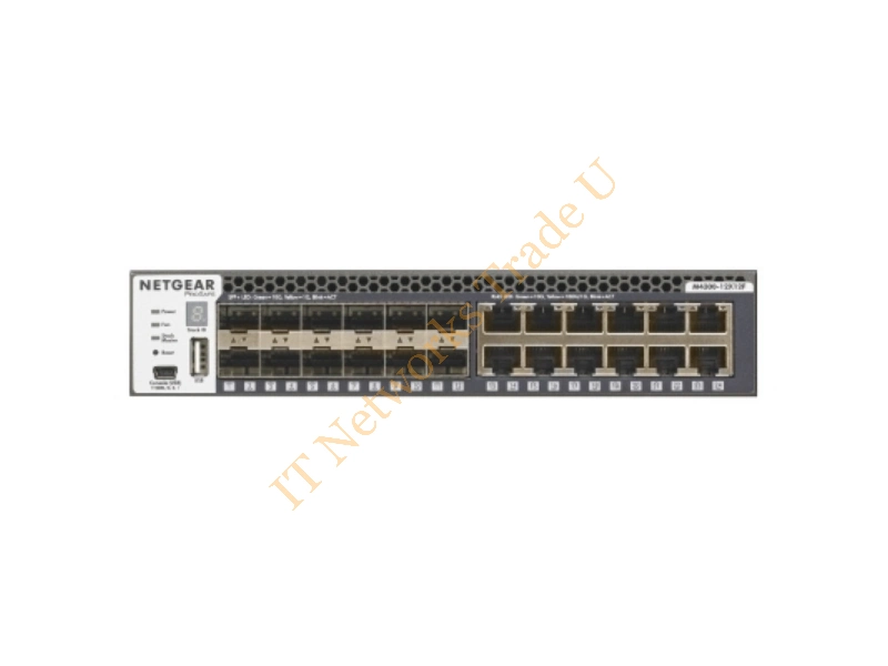 XSM4324S-100NES - Netgear M4300-12X12F Managed network switch L2/L3 10G Ethernet (100/1000/10000) 1U Black