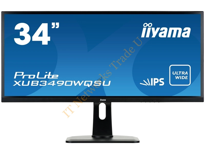 XUB3490WQSU-B1 - iiyama ProLite XUB3490WQSU-B1 34" Wide Quad HD LED Matt Flat Black computer monitor LED display