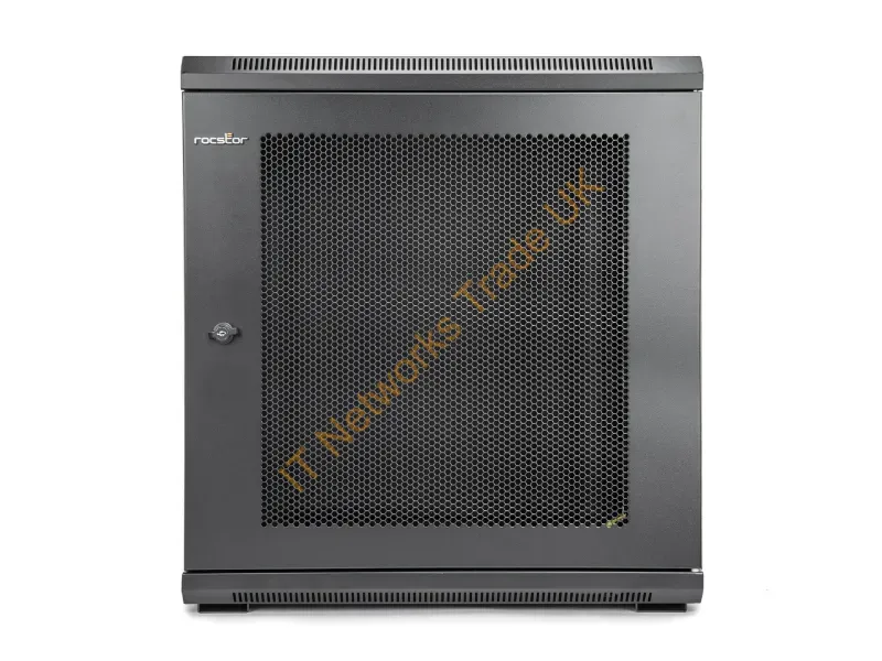 Y10E006-B1 - Rocstor Solidrack 12U Wall Mounted Rack Black