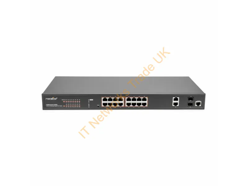 Y10S010-B1 - Rocstor Solidconnect Scm20 Managed L2 Gigabit Ethernet (10/100/1000) Power Over Ethernet (Poe) Black