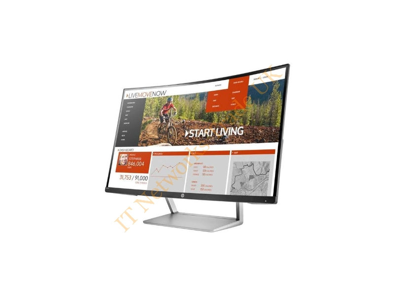 Y6J31AA#ABA HP N270C 27-inch 1920 x 1080 FHD Display Curved LCD Monitor