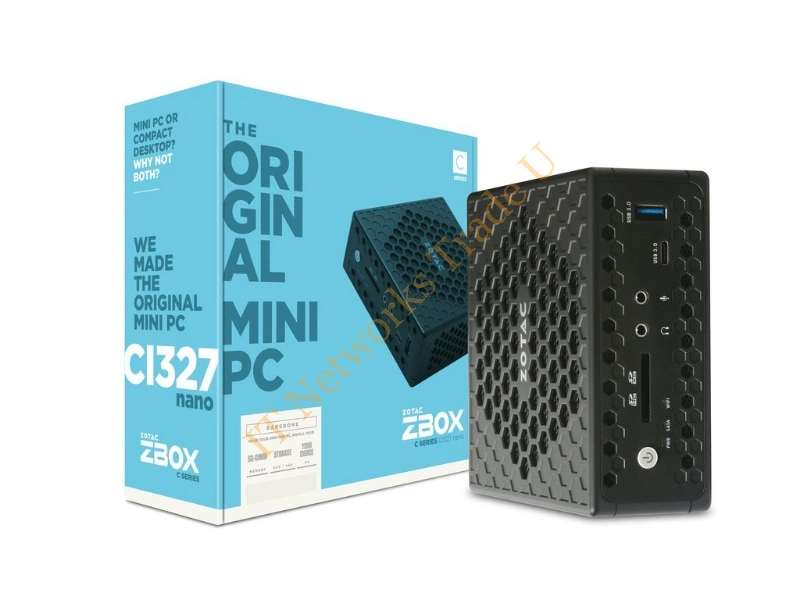 Zotac CI327 nano 1.1GHz N3450 1L sized PC Black Desktop Barebone