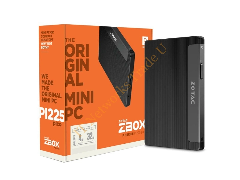 Zotac ZBOX PI225 1.10GHz N3350 IntelCeleronBlack Mini PC Workstation Systems