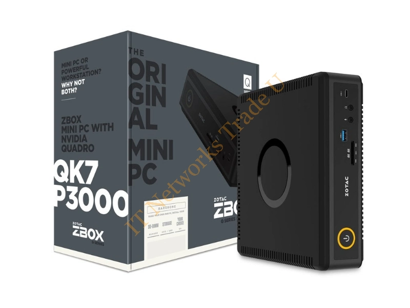 Zotac ZBOX QK7P3000 LGA 1151 (Socket H4) 2.9GHz i7-7700T Black Desktop Barebone