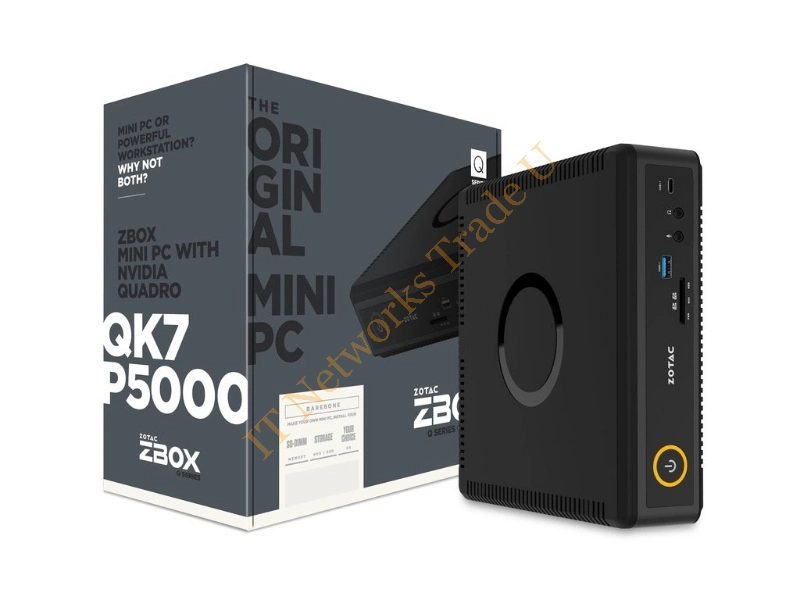 Zotac ZBOX QK7P5000 LGA 1151 (Socket H4) 2.9GHz i7-7700T Black Desktop Barebone