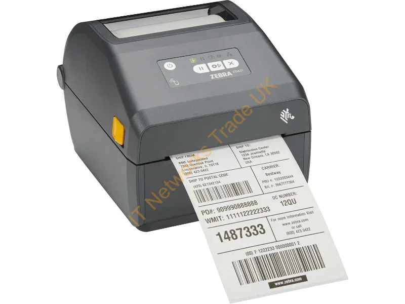 ZD4A043-C0EE00EZ - Zebra ZD421 label printer Thermal transfer 300 x 300 DPI 305 mm/sec Wired & Wireless Ethernet LAN Bluetooth