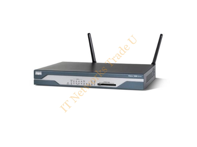 Cisco -1801-M Cisco 1801 Integrated Service Router Annex M 10 Ports 2 Slots ADSL Rack-mountable Desktop Wall Mountable