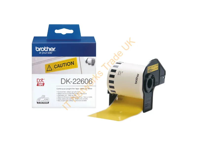 dk2606 - Brother Dk-22606 Label-Making Tape Black On Yellow